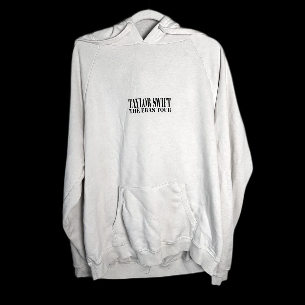 Official Taylor Swift The Eras Tour Merch Beige Hoodie XL Cream Graphic Hoodie